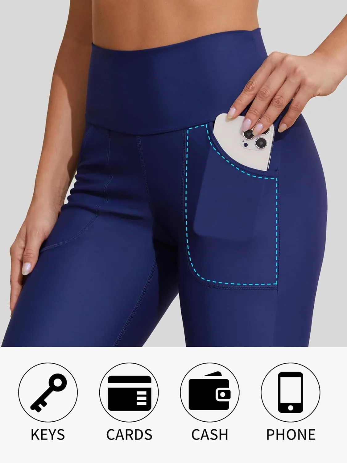 ATTRACO Womens Swim Capri Pants - Capri Swim Leggings for Women