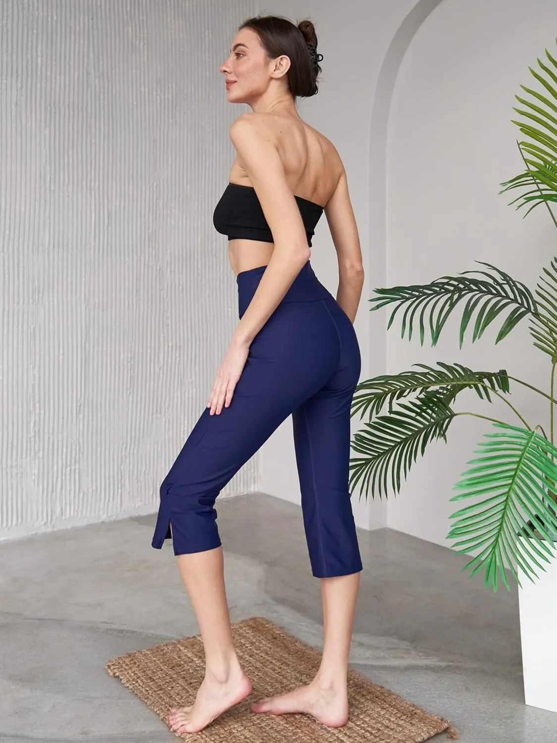 ATTRACO Womens Swim Capri Pants - Capri Swim Leggings for Women