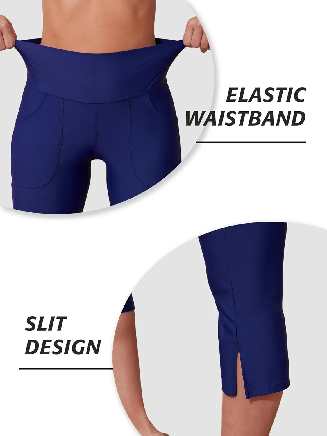 ATTRACO Womens Swim Capri Pants - Capri Swim Leggings for Women