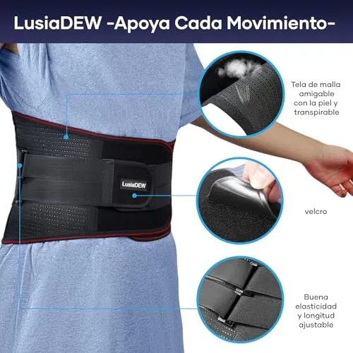 Back Brace for Lower Back Pain Women, Adjustable Back Support Belt for Men for Work,Breathable Lumbar Support Belt for Herniated Disc,Sciatica (Medium, Black)