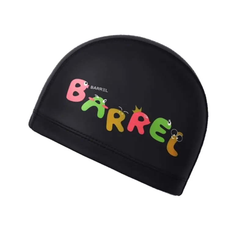 Barrel Kids Jelly Silicone Coating Swim Cap-BLACK