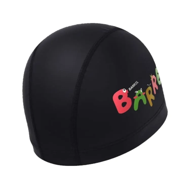 Barrel Kids Jelly Silicone Coating Swim Cap-BLACK