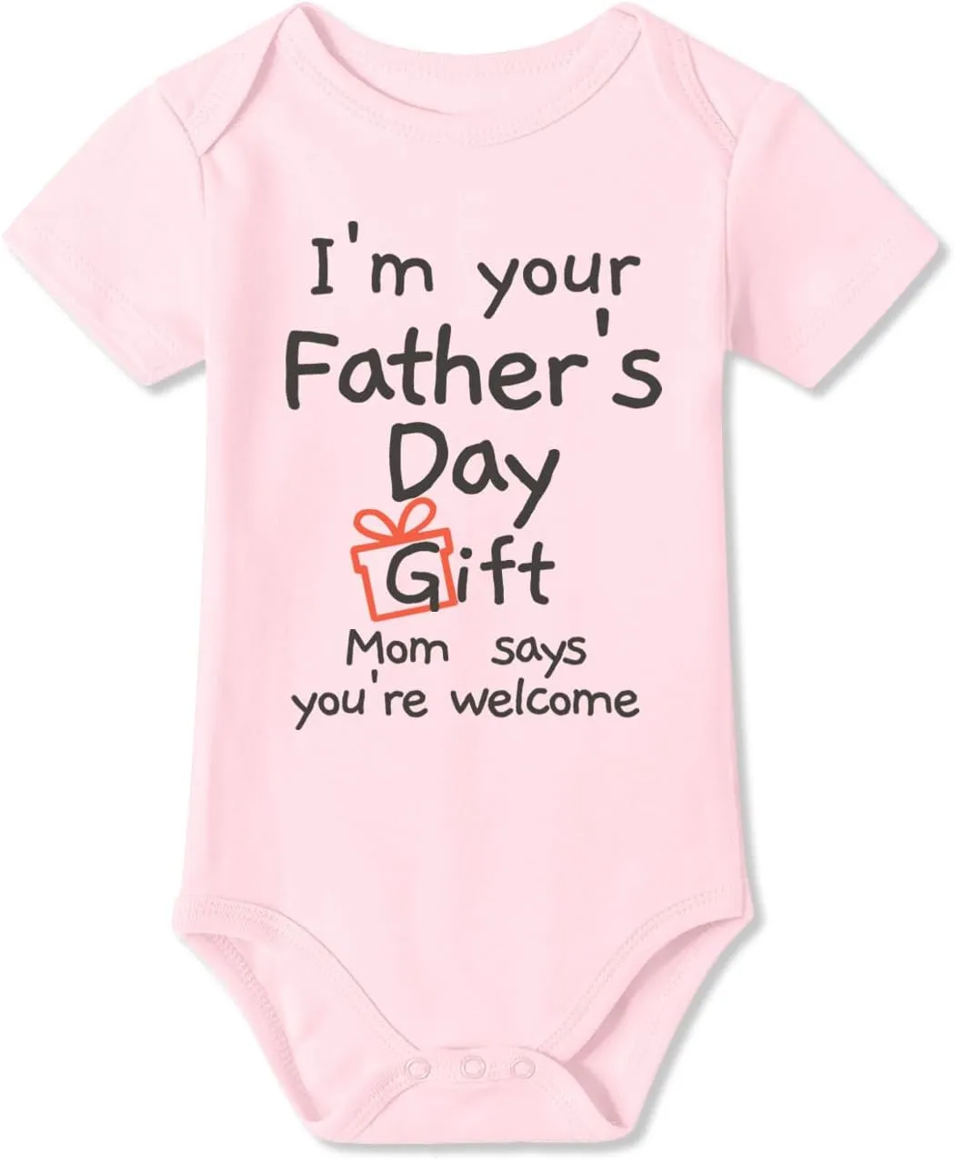 BesserBay Baby Happy Fathers Day Onesie Short Sleeves First Father's Day Outfit 0-12 Months