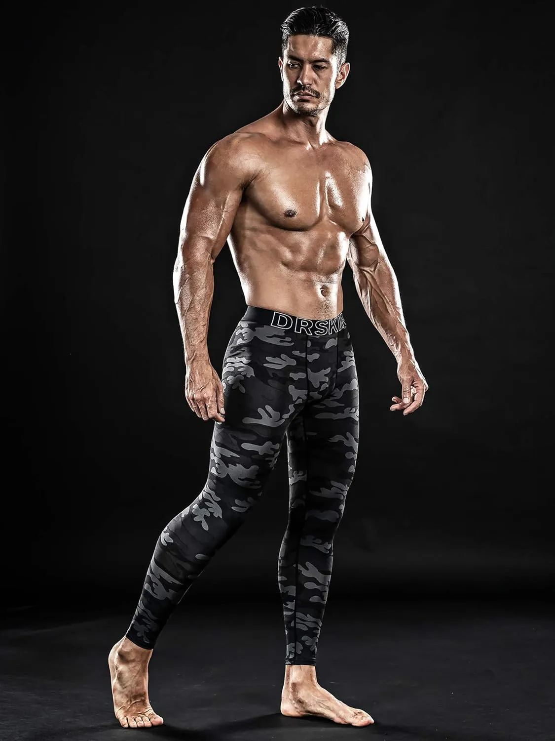 DRSKIN 5, 4, 3 or 1 Pack Mens Compression Pants Tights Leggings Sports Baselayer Running Athletic Workout Active