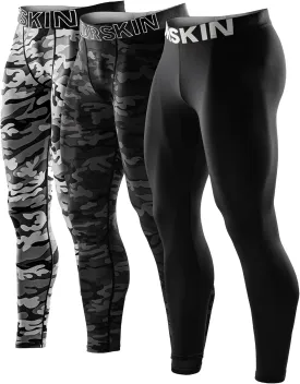 DRSKIN 5, 4, 3 or 1 Pack Mens Compression Pants Tights Leggings Sports Baselayer Running Athletic Workout Active
