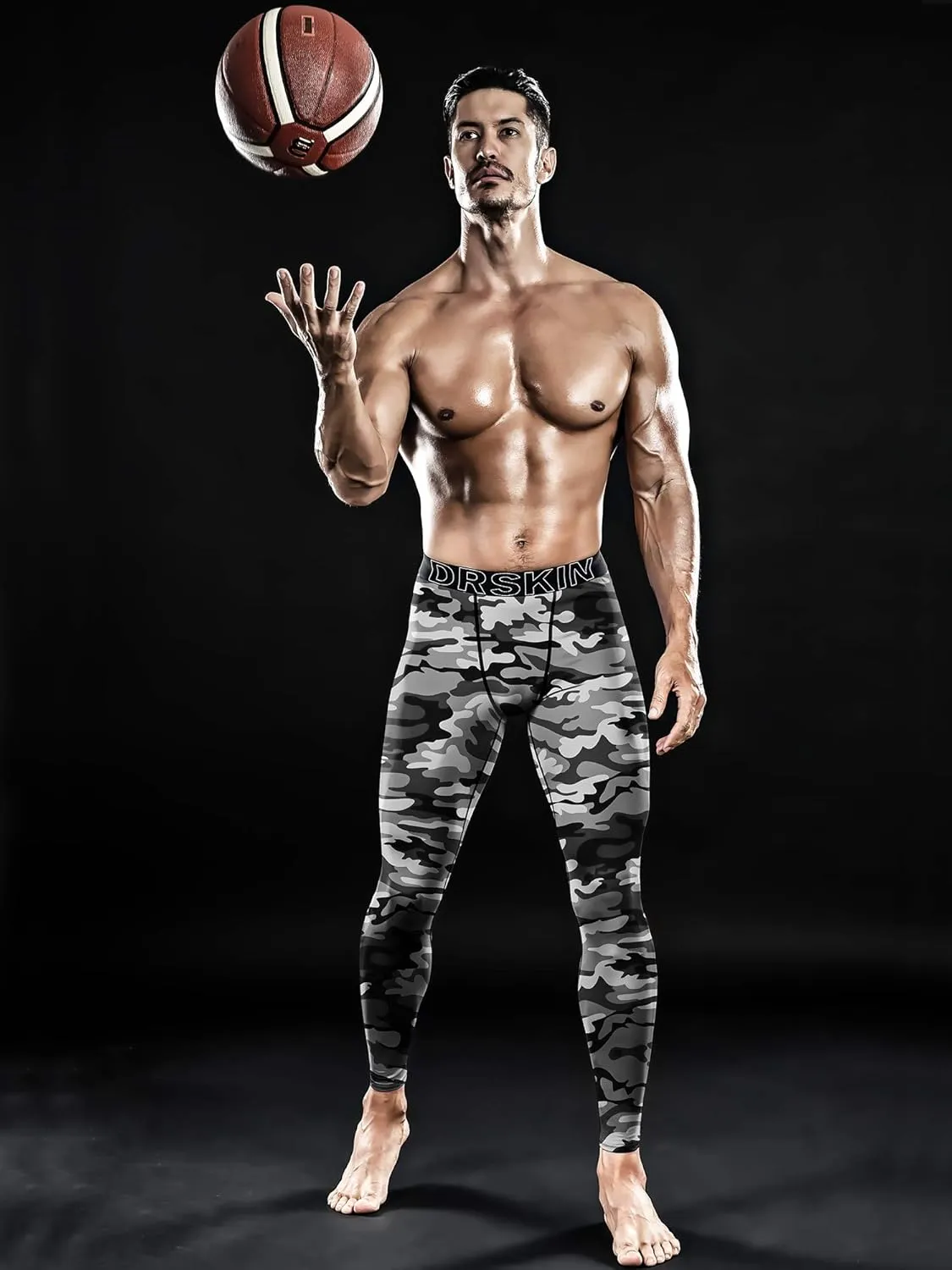 DRSKIN 5, 4, 3 or 1 Pack Mens Compression Pants Tights Leggings Sports Baselayer Running Athletic Workout Active