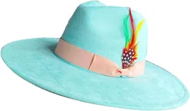 Fedoras Hat Brim Feather Accessories Wide Brim Jazz Hat Men and Women Panama Hat Sombrero 5 M55-58cm
