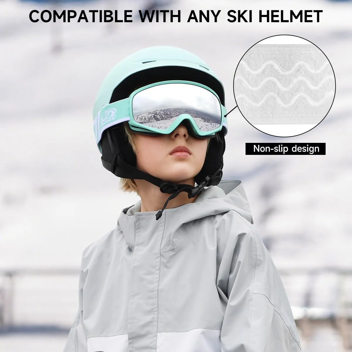 findway Kids Ski Goggles, Kids Snow Snowboard Goggles for Boys Girls Youth OTG