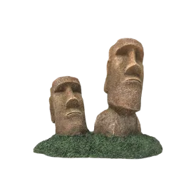 Fish Gear Easter Island Statue Aquarium Ornament