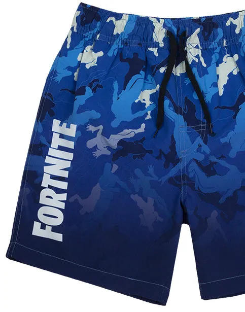 Fortnite Swim Shorts For Boys | Dark Blue Gamer Swimming Trunks
