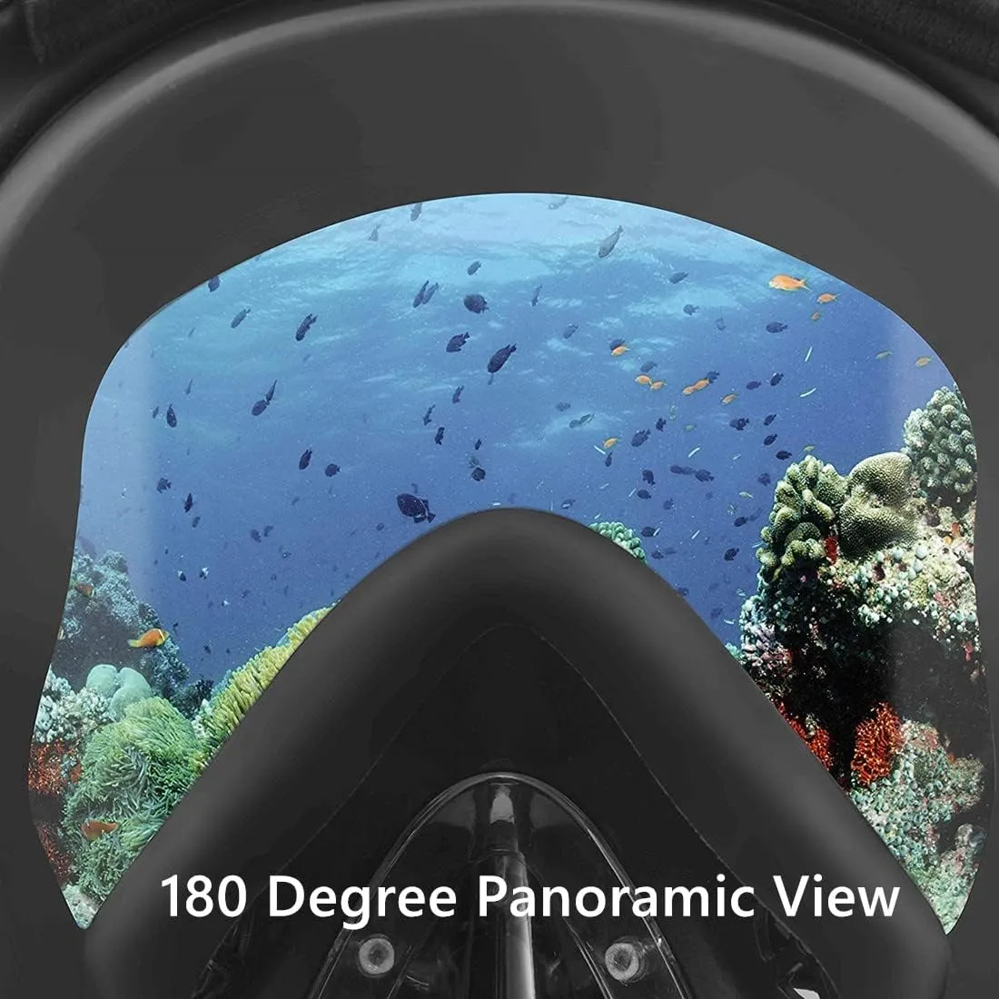 Full Face Snorkel Mask, Snorkeling Mask with Detachable Camera Mount, 180 Panoramic Anti-Fog Anti-Leak Diving Mask for Adult and Kids