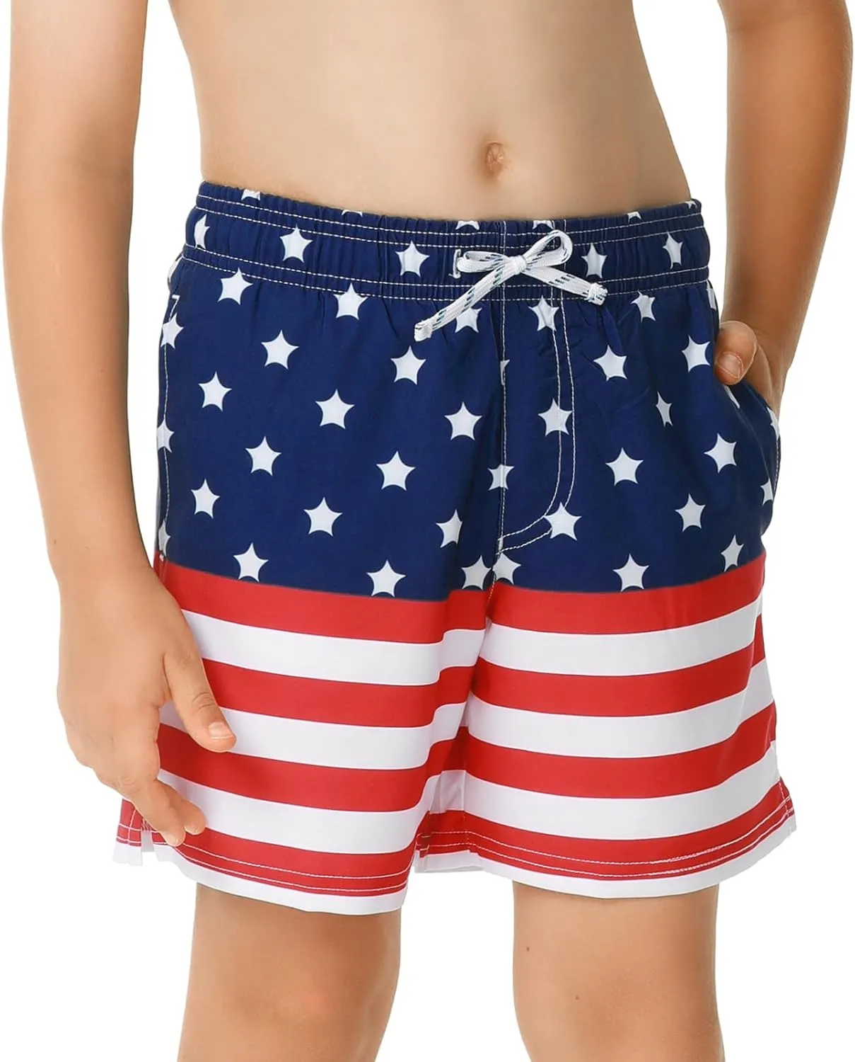 HODOSPORTS Boys Swim Trunks Swimwear Bathing Suits Swim Shorts with Pockets