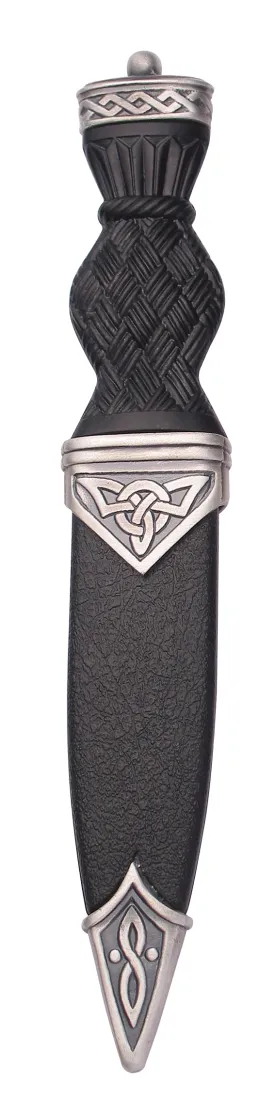 Matte Celtic Sgian Dubh - pip top