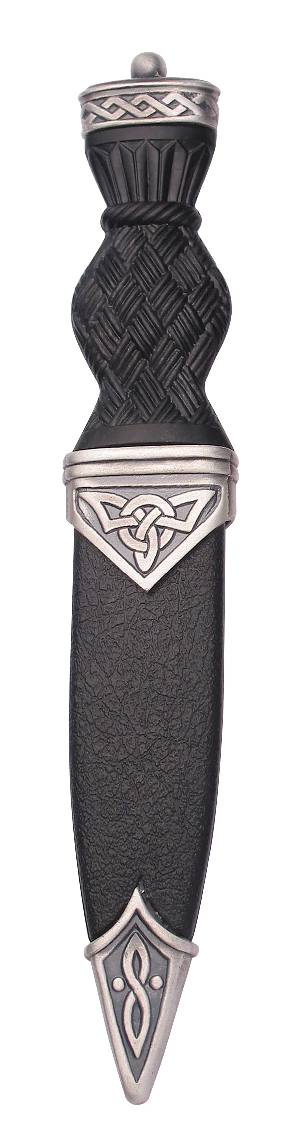 Matte Celtic Sgian Dubh - pip top