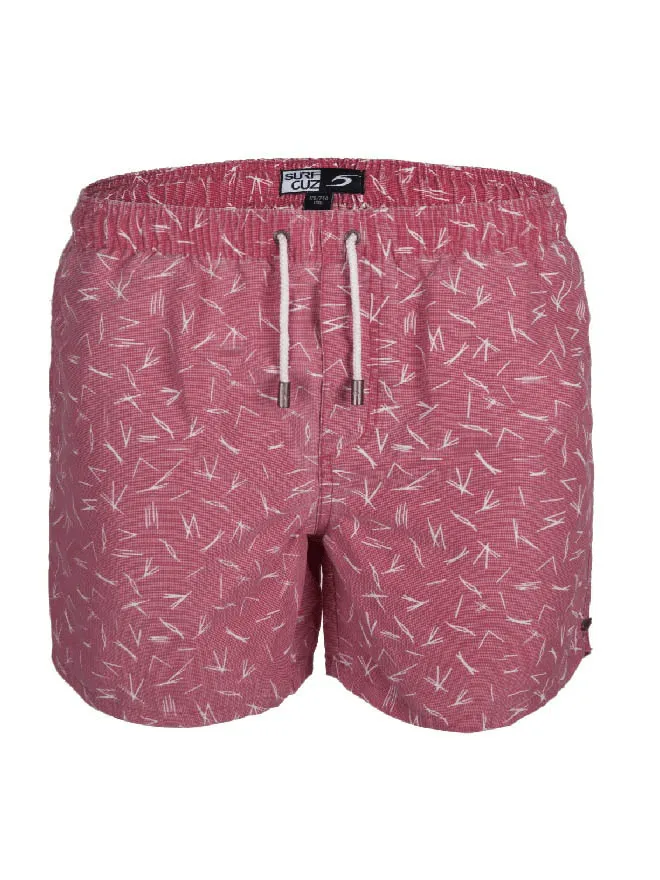 Men's Elastic Waist Swim Board Shorts Without Mesh Lining - SF0811