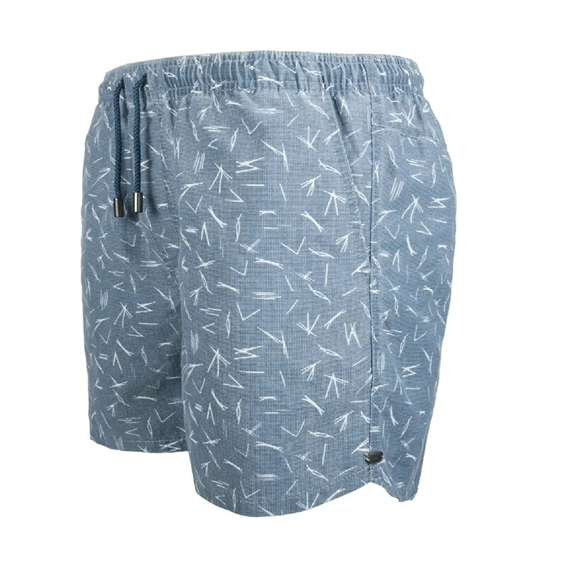 Men's Elastic Waist Swim Board Shorts Without Mesh Lining - SF0811