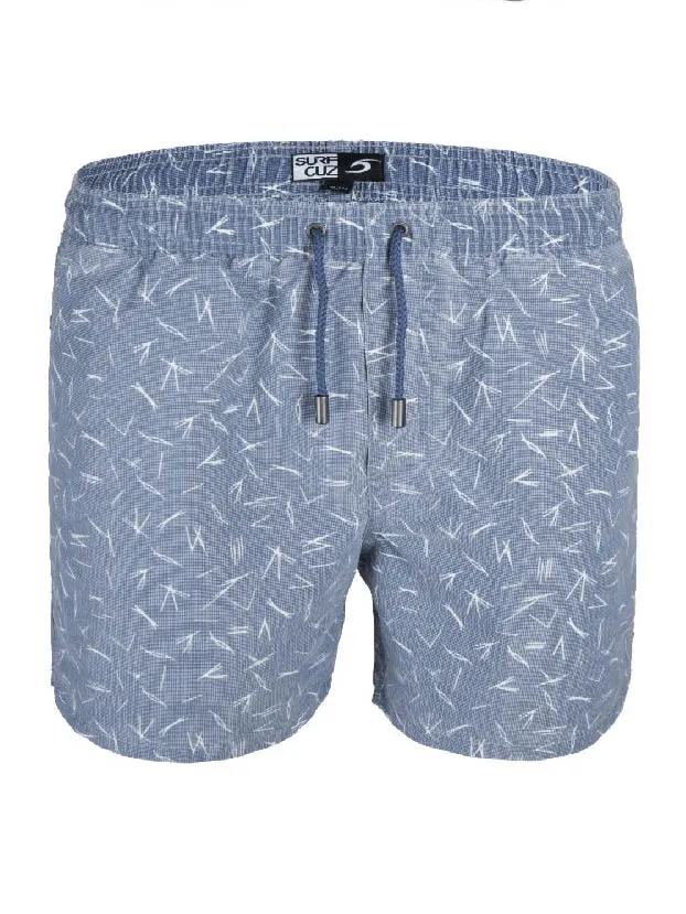 Men's Elastic Waist Swim Board Shorts Without Mesh Lining - SF0811