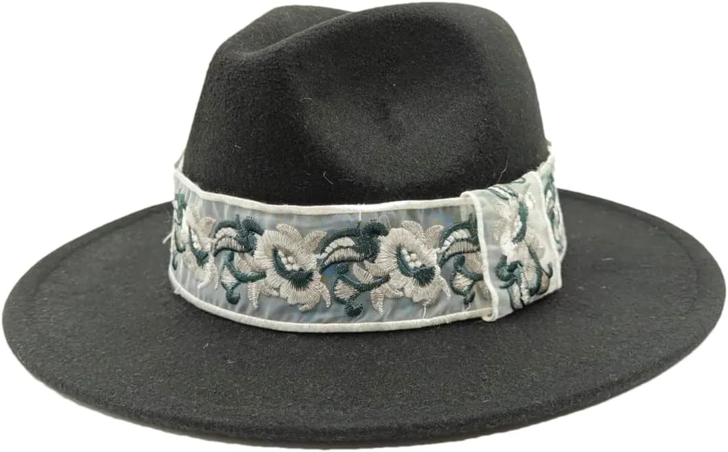 Men's Fedoras Hat Bow Ribbon Feather Accessories Jazz Hat Women's Hats Wide Brimmed Hats 47 M55-58cm