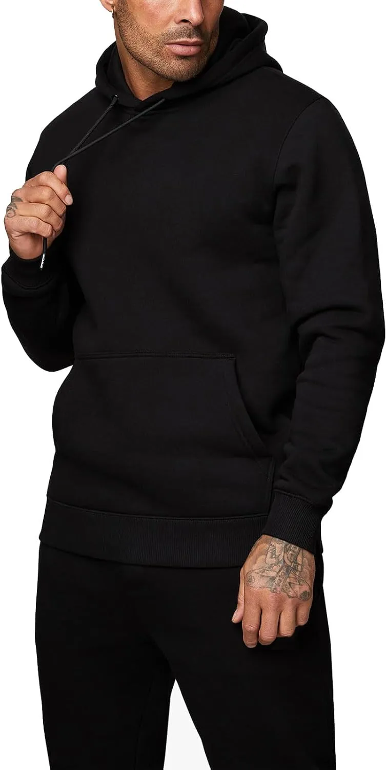 Men's Tacksuit 2-Piece Active Set:Fleece Pullover Sweatshirt and Sweatpants,Jogging Sweatsuit Outfit