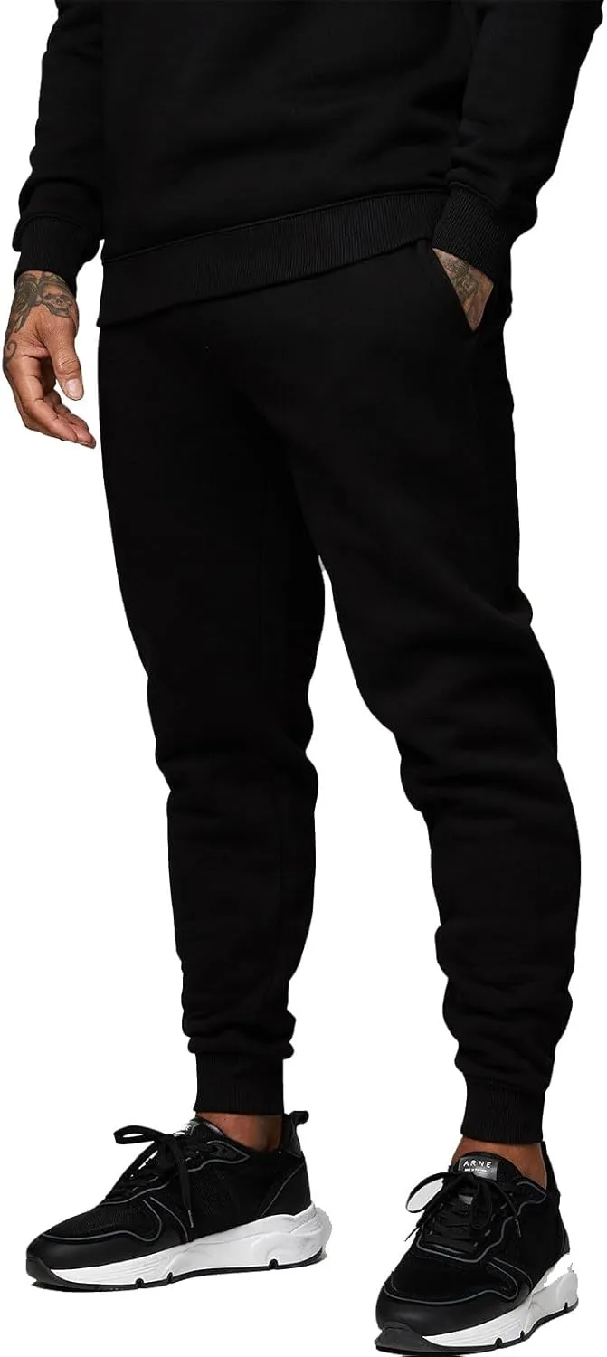 Men's Tacksuit 2-Piece Active Set:Fleece Pullover Sweatshirt and Sweatpants,Jogging Sweatsuit Outfit