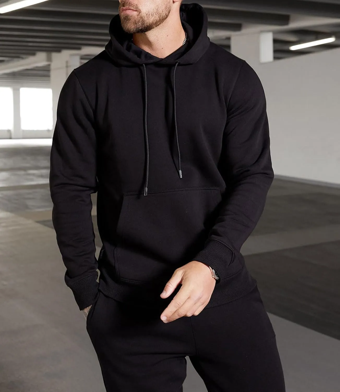Men's Tacksuit 2-Piece Active Set:Fleece Pullover Sweatshirt and Sweatpants,Jogging Sweatsuit Outfit