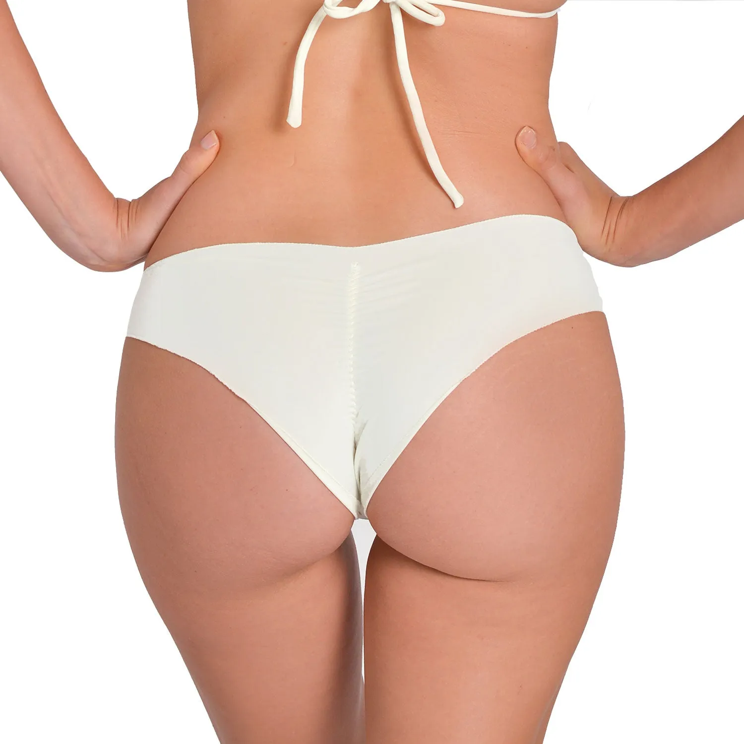 PEARL IVORY Signature Scrunch Bikini Bottom