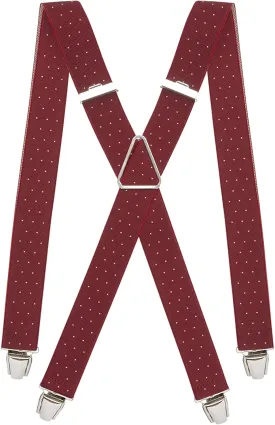 PIERROT Suspenders for Men Premium with Very Strong Clips - One Size Adjustable - Wide Heavy Duty Braces for Men Trousers