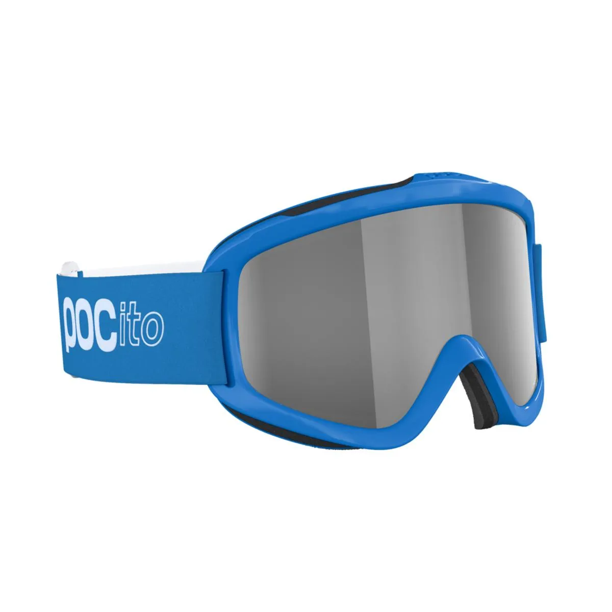 POC POCito Iris Kid's Ski Goggles Partly Sunny Silver Lens - Fluorescent Blue Frame