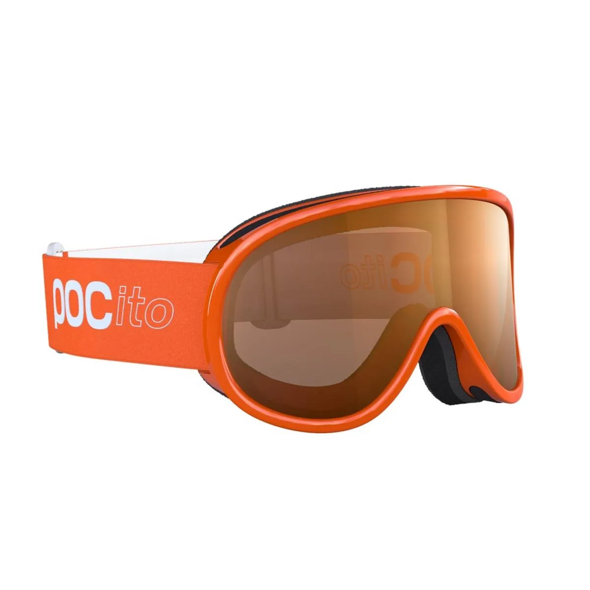POC POCito Retina Kid's Ski Goggles Partly Sunny Light Orange Lens - Fluorescent Orange Frame