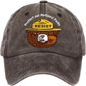 Protect Our National Parks Cap Unisex Baseball Cap Save Wildlife Bear Caps National Park Print Baseball Hat
