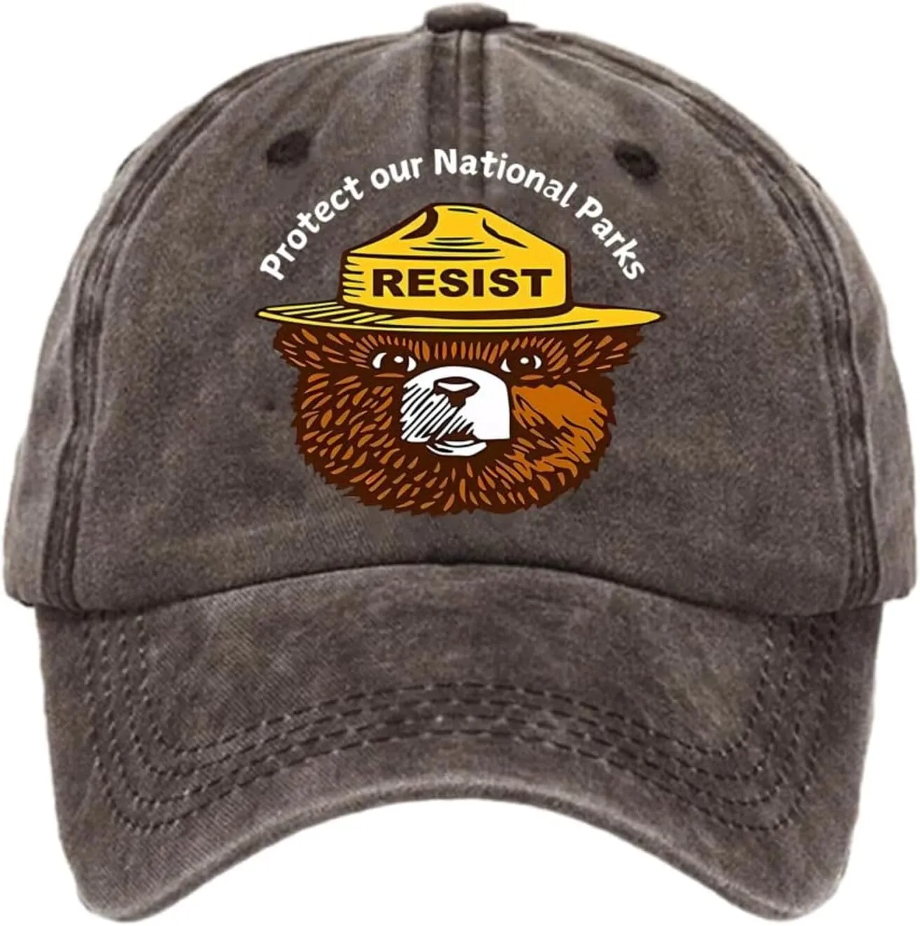 Protect Our National Parks Cap Unisex Baseball Cap Save Wildlife Bear Caps National Park Print Baseball Hat