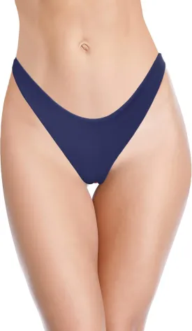 SHEKINI Women's U Cut Bikini Bottom High Cut Leg Brazilian Swim Bottom Low Rise Bottom