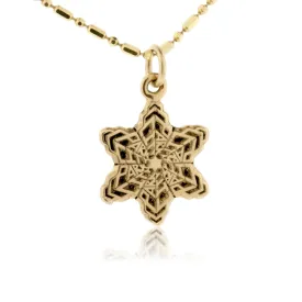 Small Park City Snowflake Charm