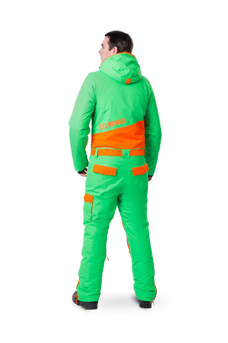 Snowsuits Gletsjer Guy onesie skipak groen/oranje heren