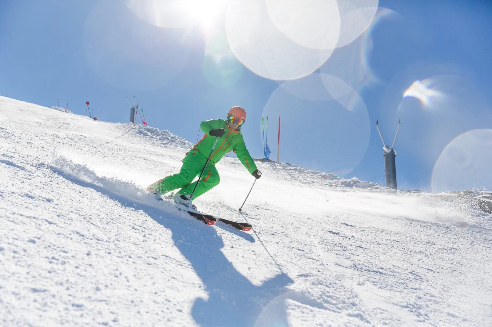 Snowsuits Gletsjer Guy onesie skipak groen/oranje heren