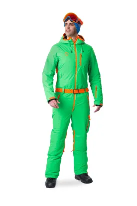 Snowsuits Gletsjer Guy onesie skipak groen/oranje heren