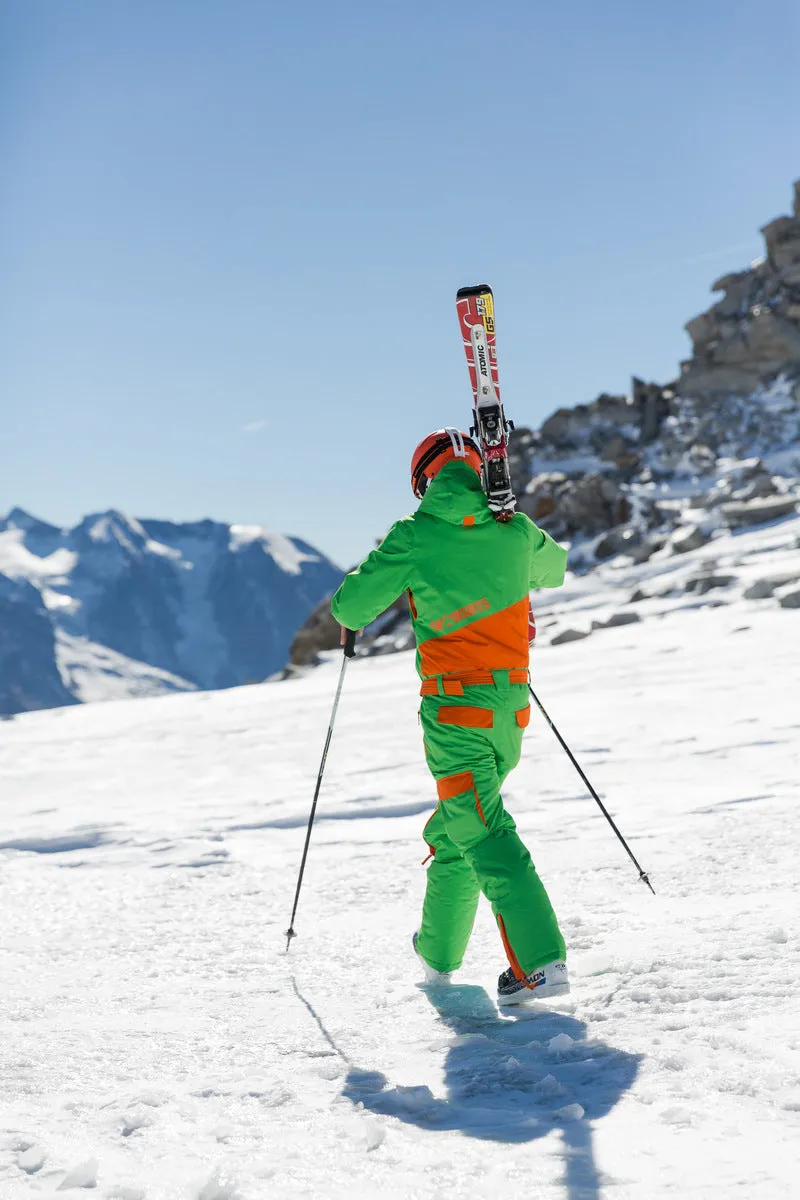 Snowsuits Gletsjer Guy onesie skipak groen/oranje heren