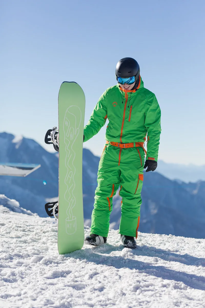 Snowsuits Gletsjer Guy onesie skipak groen/oranje heren