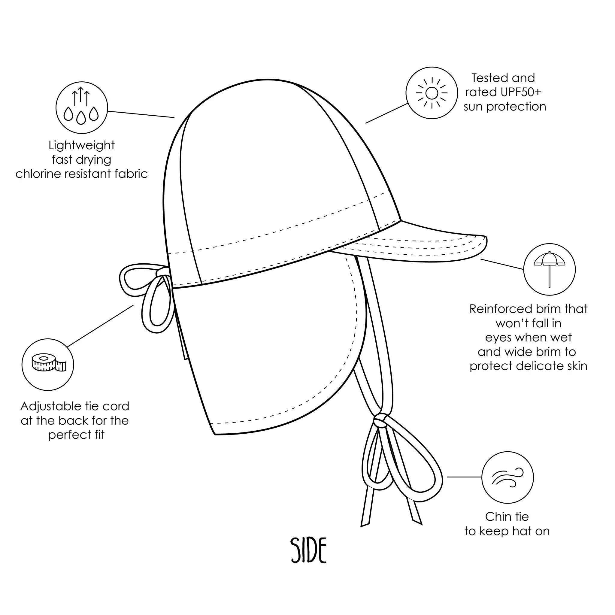 Tigers Swim Flap Cap