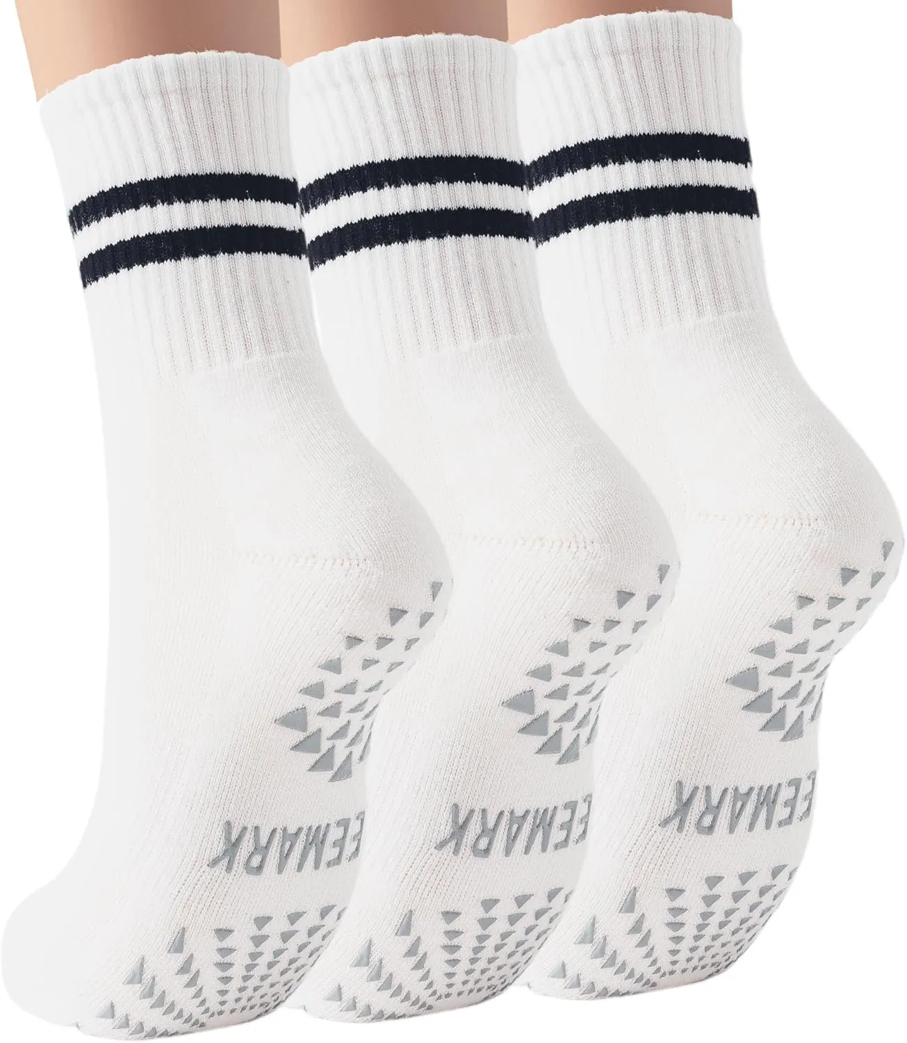 ULEEMARK Womens Pilates Non slip Yoga Socks Dance Gym Exercise Ankle Socks